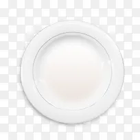 圆形白色干净盘子