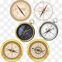 中世纪航海指南针矢量素材航行