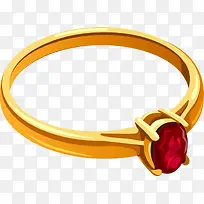 红宝石黄金戒指