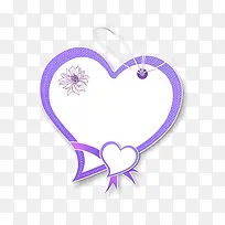 紫色心形吊牌