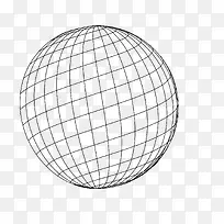 矢量黑色球形方格透明网格
