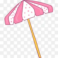 夏天气息粉色沙滩伞