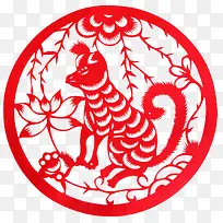 狗年剪纸