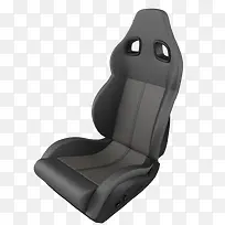 一个黑灰色皮质汽车座椅