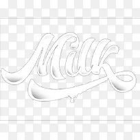 牛奶字体logo设计