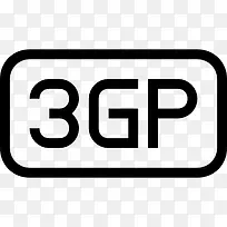 3gp圆角矩形轮廓界面符号图标