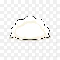 矢量卡通一个饺子
