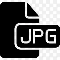 JPG压缩图像文件的黑色界面符号图标