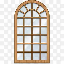拱形玻璃窗口