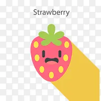 矢量卡通扁平化草莓可爱png