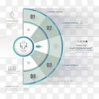 指针罗盘信息图表