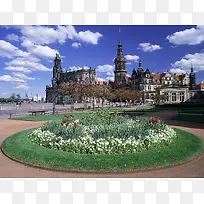 欧洲建筑城堡广场