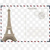 法国巴黎铁塔明信片