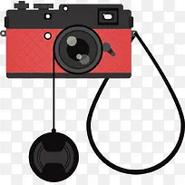 时尚红色照相机