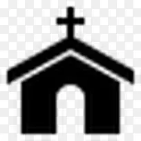 教堂简单的黑色iphonemini图标