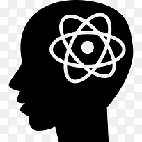 原子符号在男子头图标
