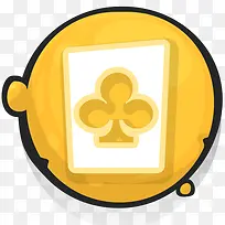 games card clubs icon