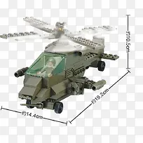 乐高玩具直升机尺寸