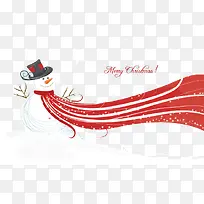 红色的围巾和雪人