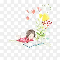 看书的小孩