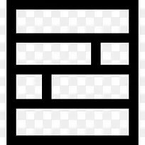 砖图案的方形按钮界面符号图标