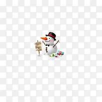 卡通小雪人