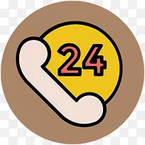 技术图标卡通图标图片 24小时