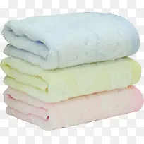 纯色整齐折叠毛巾
