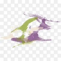 彩色颜料创意涂抹