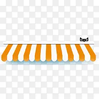 橙色天猫店铺遮阳板卡通