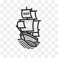 中世纪的海山的船只