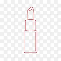 手绘线条口红图标