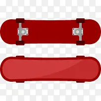 红色滑板