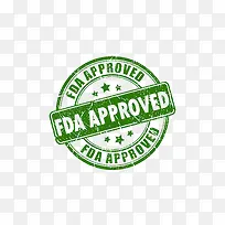 绿色素雅企业FDA认证标志免抠图