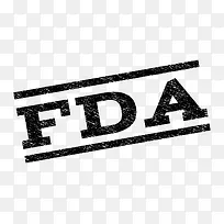 黑色简约企业FDA认证标志免抠图