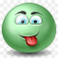 舌头的脸表情符号Green-E