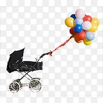 气球和婴儿车