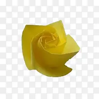 一朵黄色玫瑰折纸
