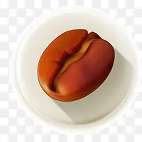 卡通质感棕色咖啡豆