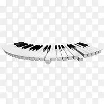 弧形钢琴键盘