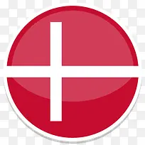 丹麦平圆世界国旗图标集