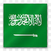 沙特阿拉伯亚洲旗帜