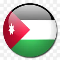 乔丹国旗国圆形世界旗