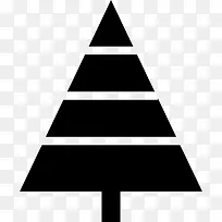几何的圣诞树图标