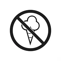 冰淇淋预防禁止标志禁止禁止标志