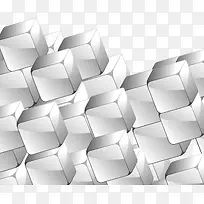 矢量三维立体方块墙