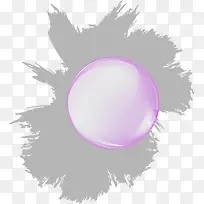 手绘灰色背景紫色气泡