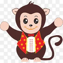 猴子张手
