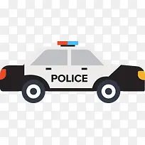 矢量扁平警车
