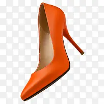 一只橙色高跟鞋